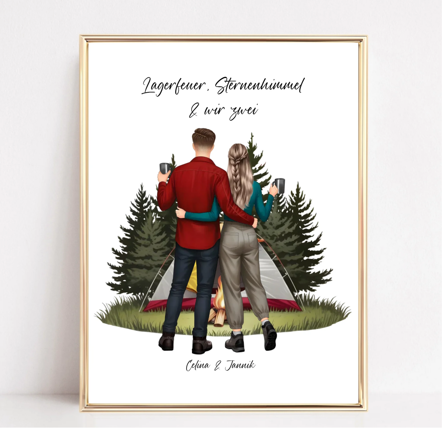 Camping Paar Poster