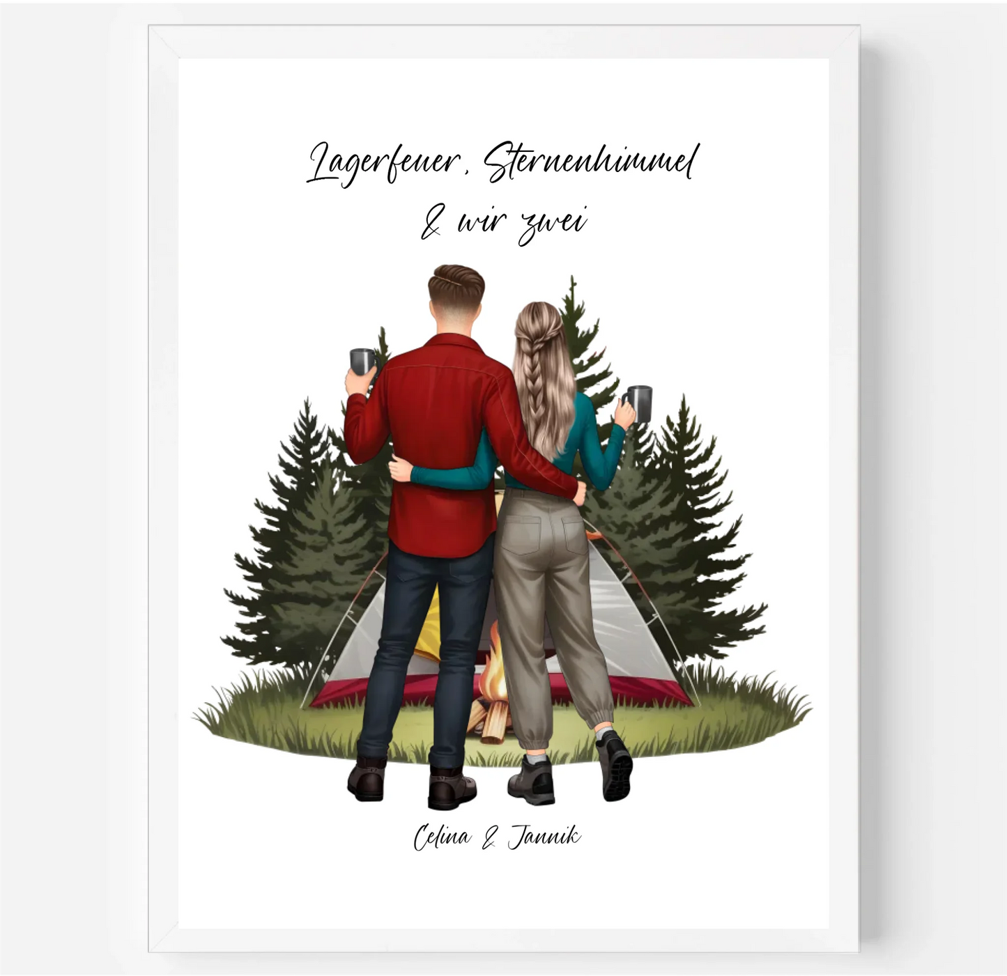 Camping Paar Poster
