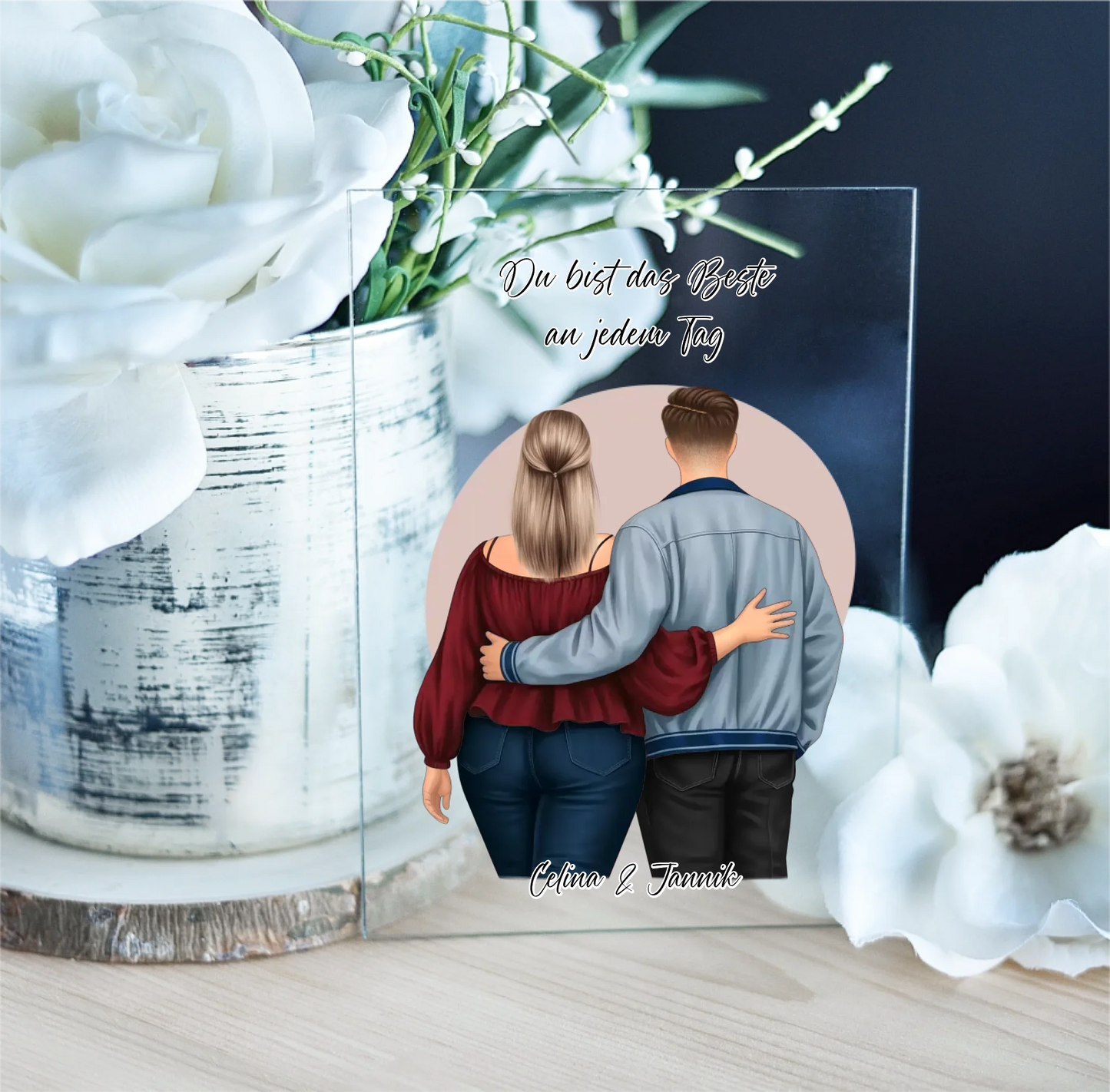 Curvy Paar Acrylschild