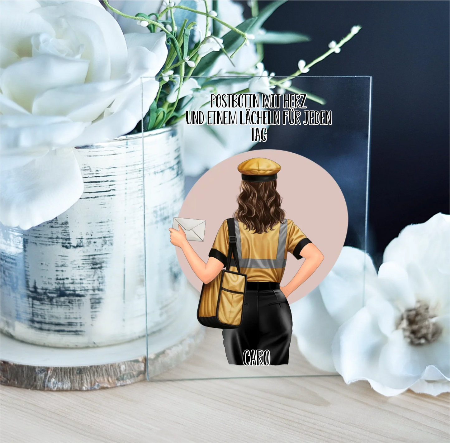 Postbote/Paketbote (Frau/Mann) Acrylschild