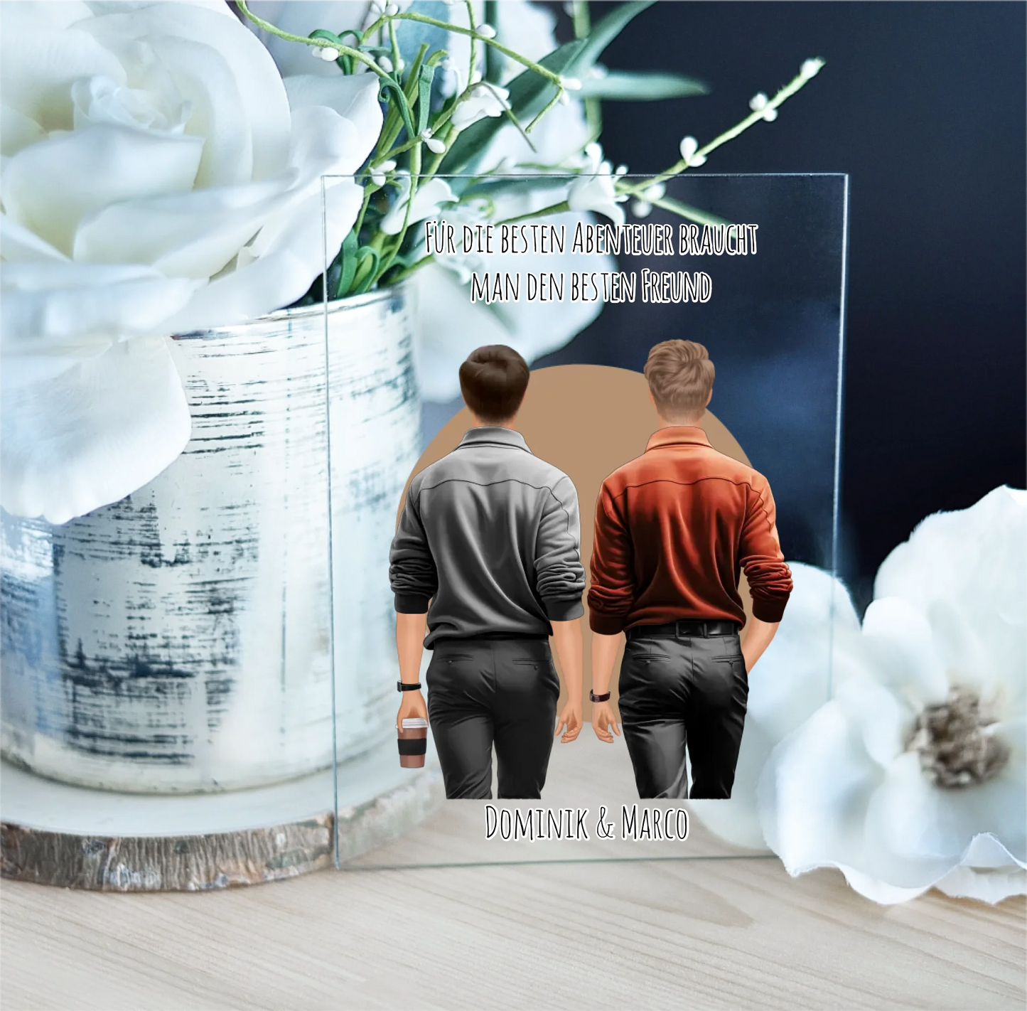 1-3 Männer Freunde/Brüder Acrylschild