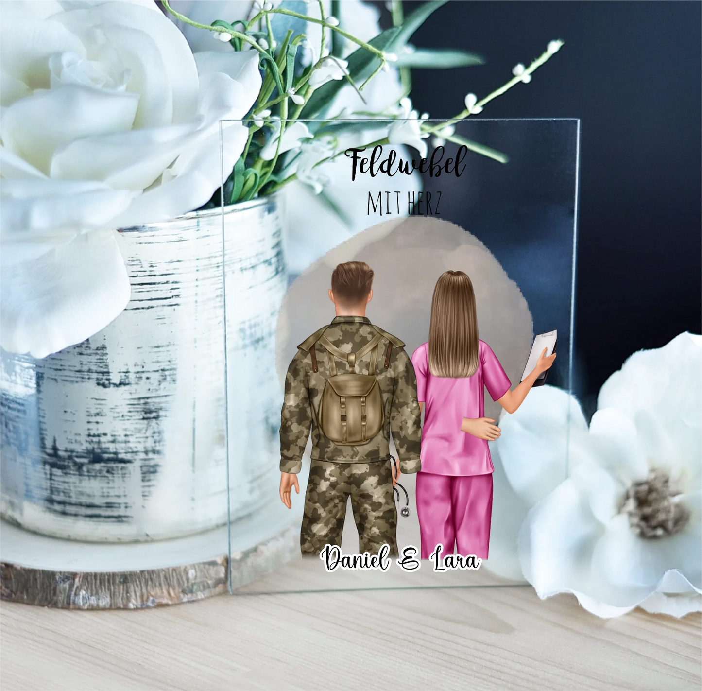 Soldat/in & Krankenschwester Acrylschild