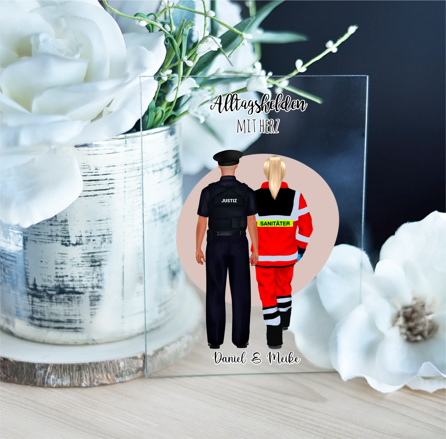 Polizei & Sanitäter Acrylschild