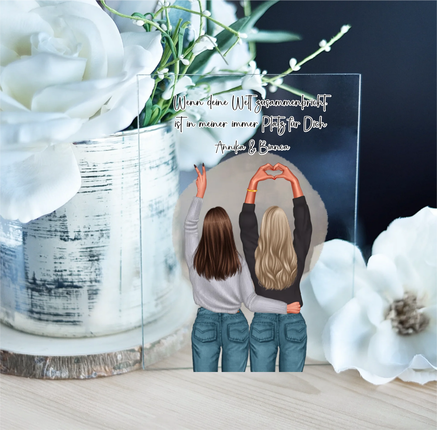 2-3 Freundinnen Acrylschild