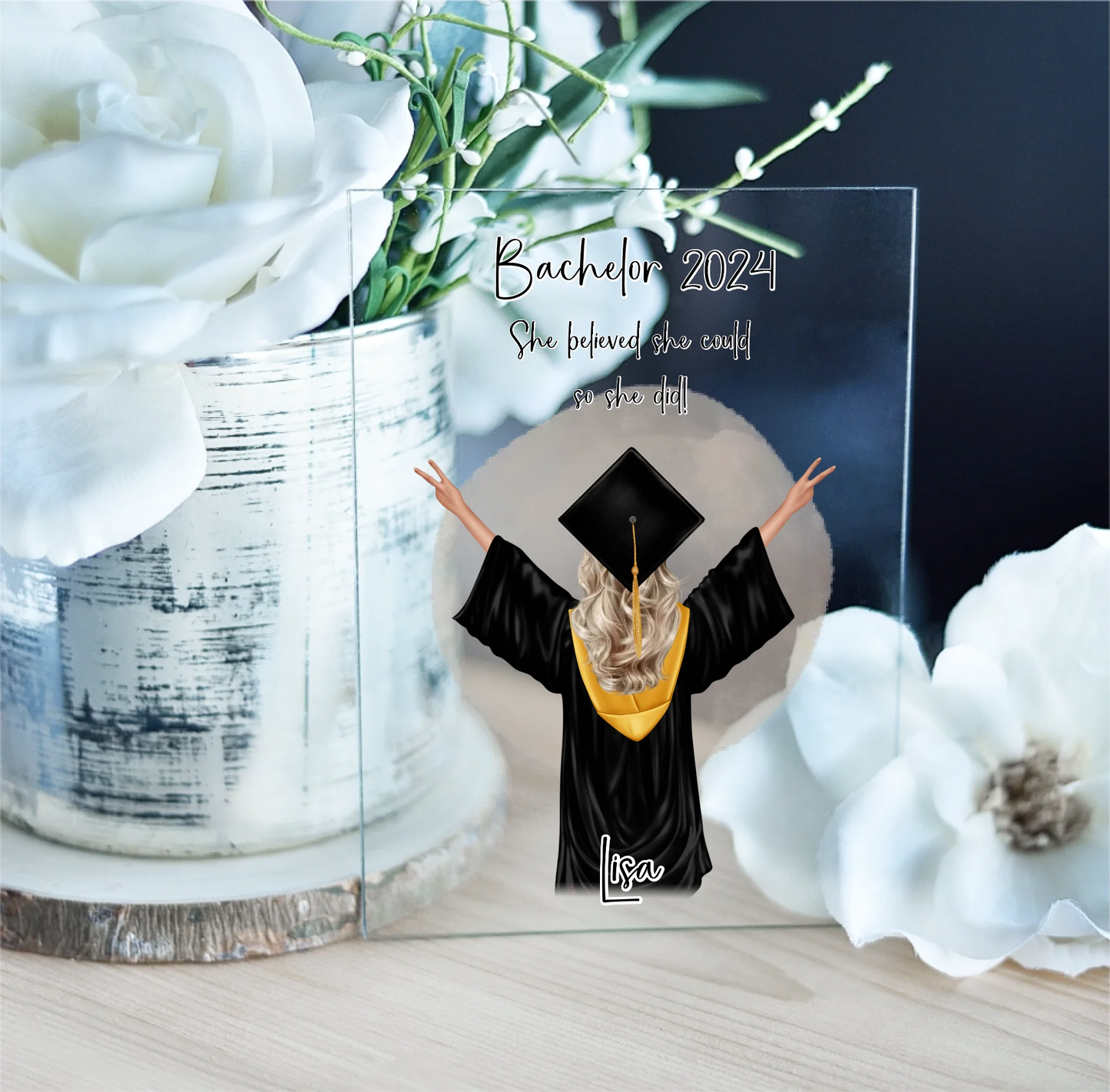 Abschluss Acrylschild