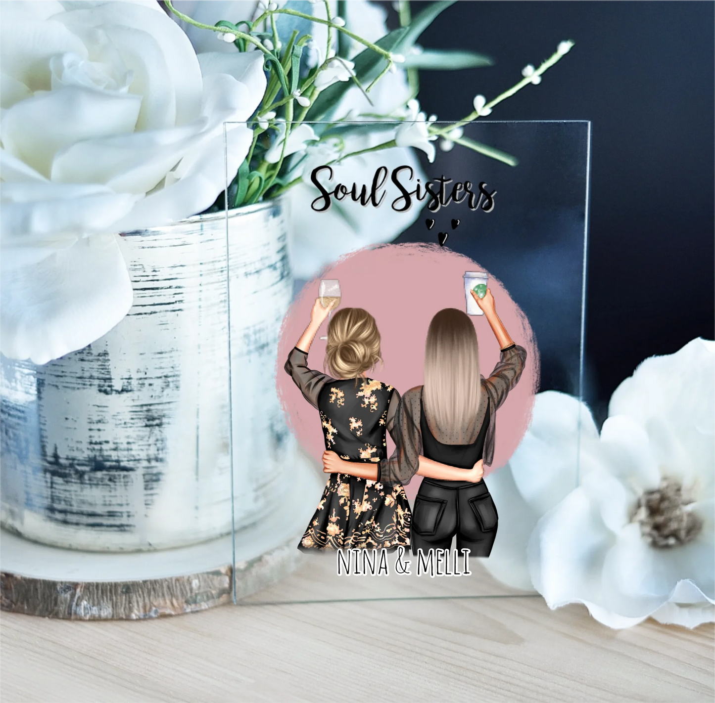 2-3 Freundinnen Acrylschild