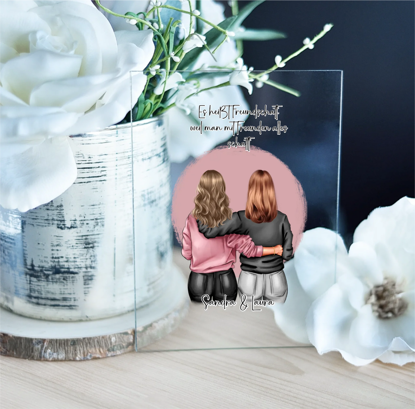 2-4 Beste Freundinnen Acrylschild