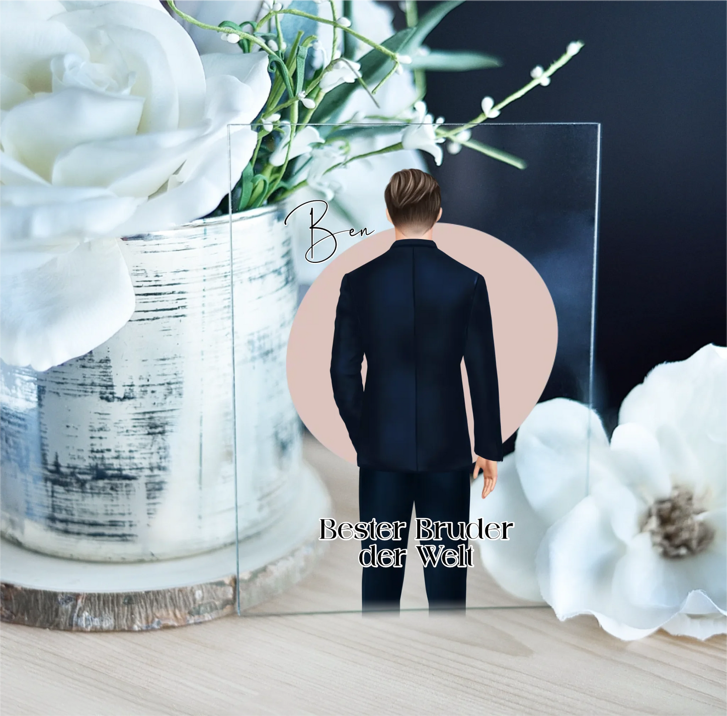 Mann im Anzug Acrylschild