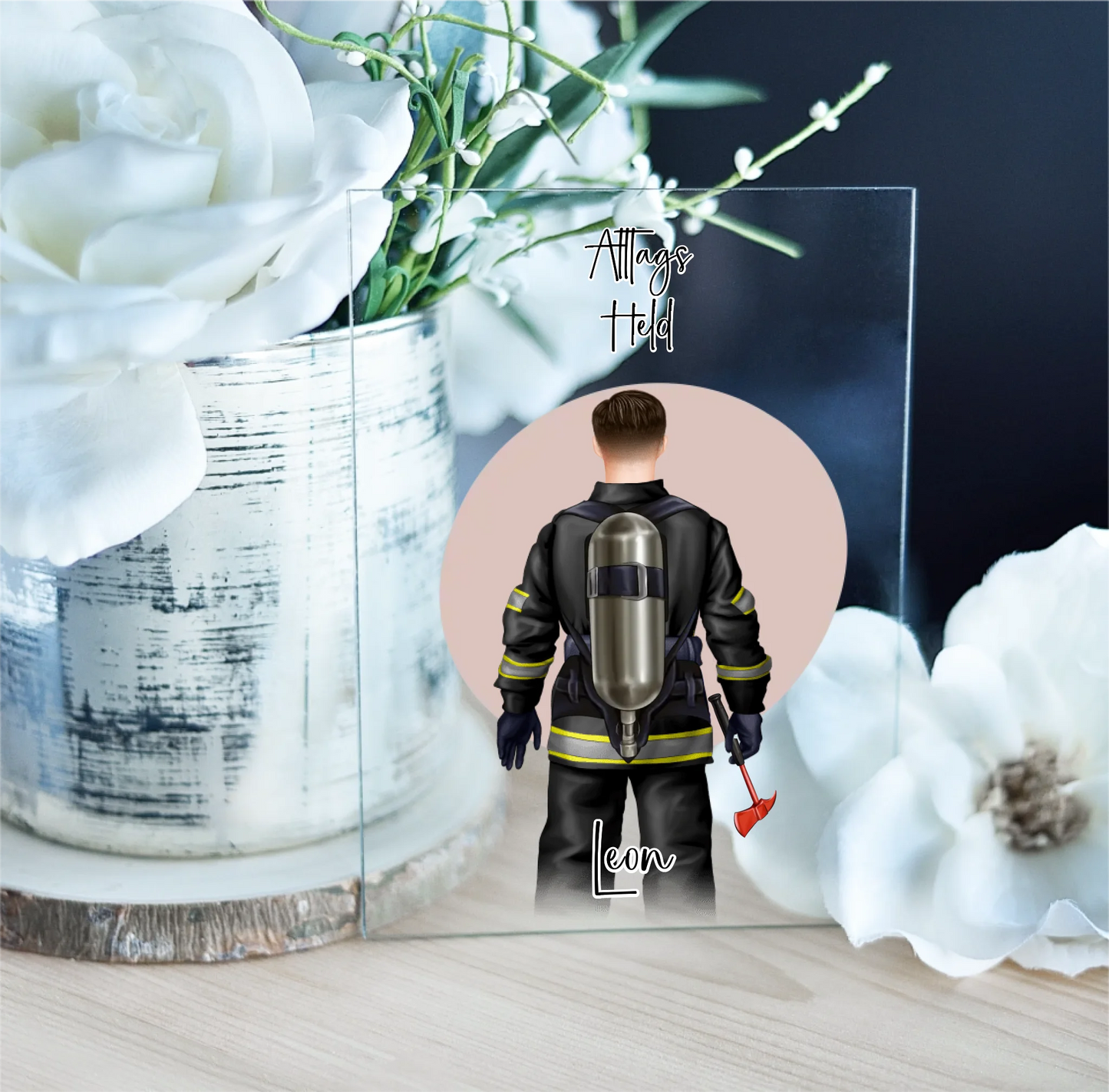 Feuerwehr, Müllmann,.. Acrylschild 1-2 Personen