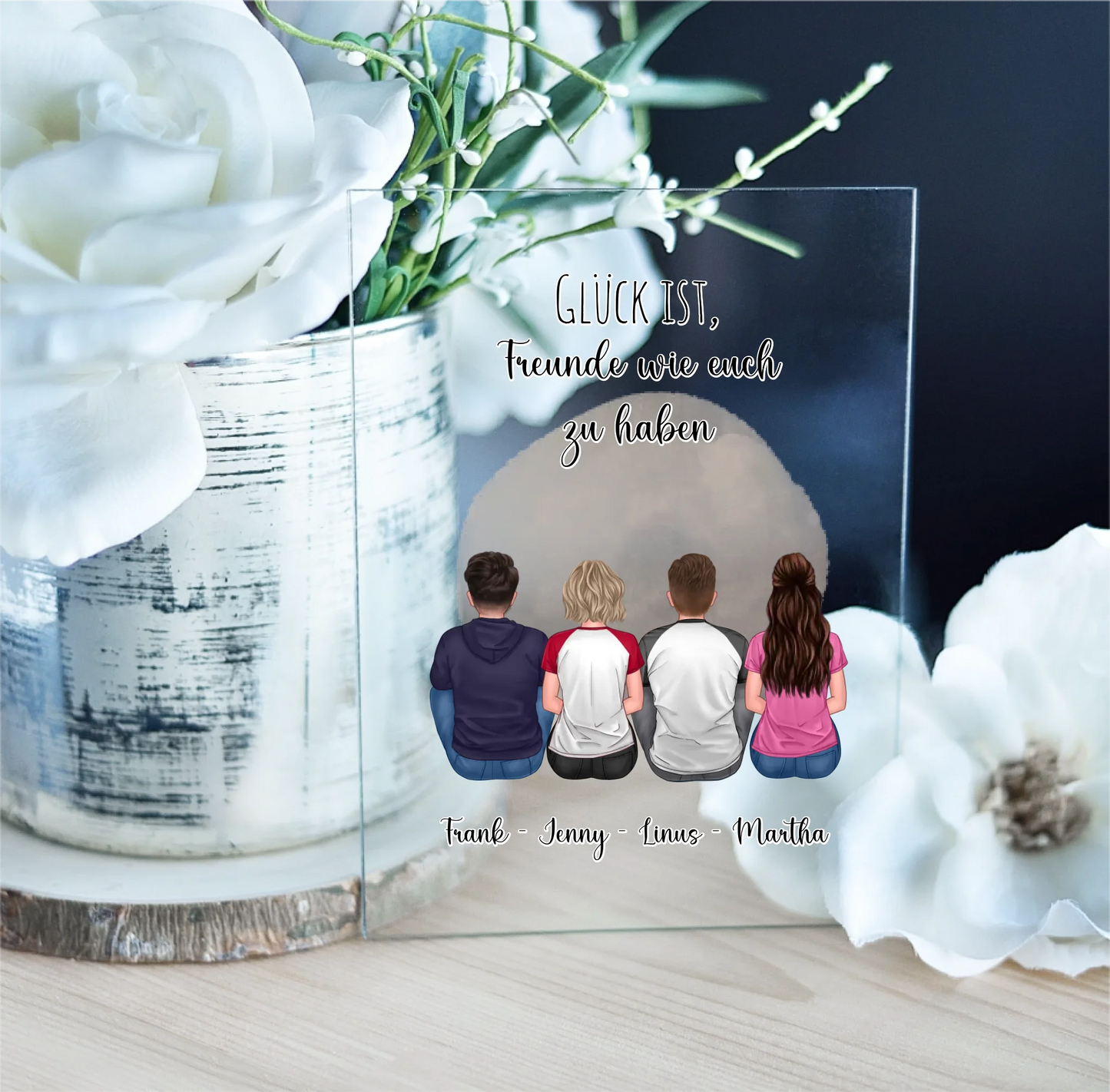 3-4 Freunde Acrylschild