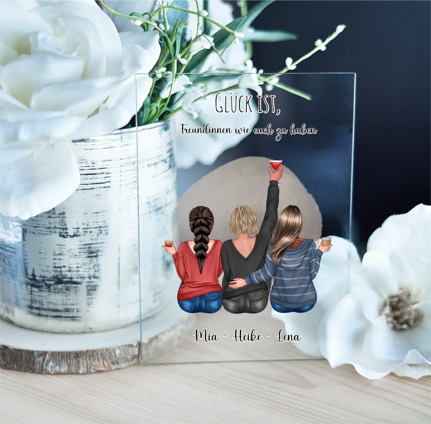 2-3 Beste Freundinnen Acrylschild