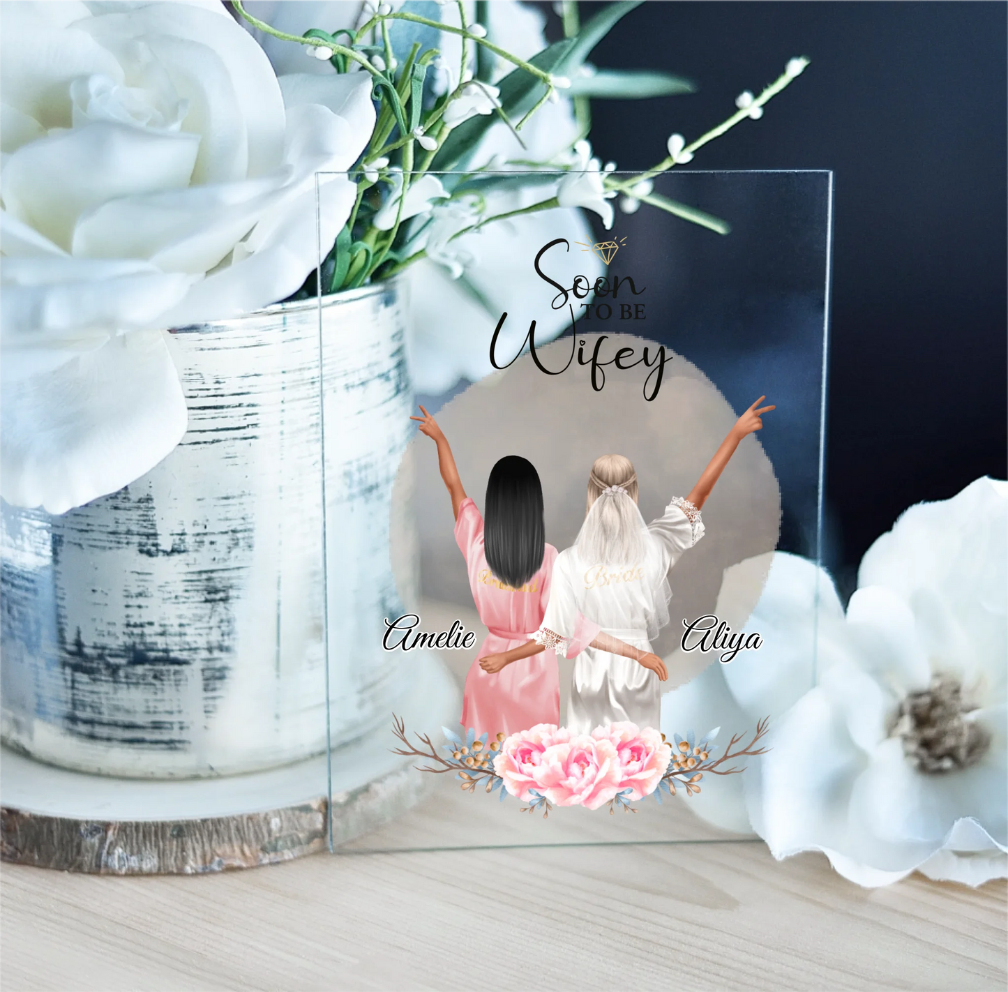 Braut & Freundin Acrylschild