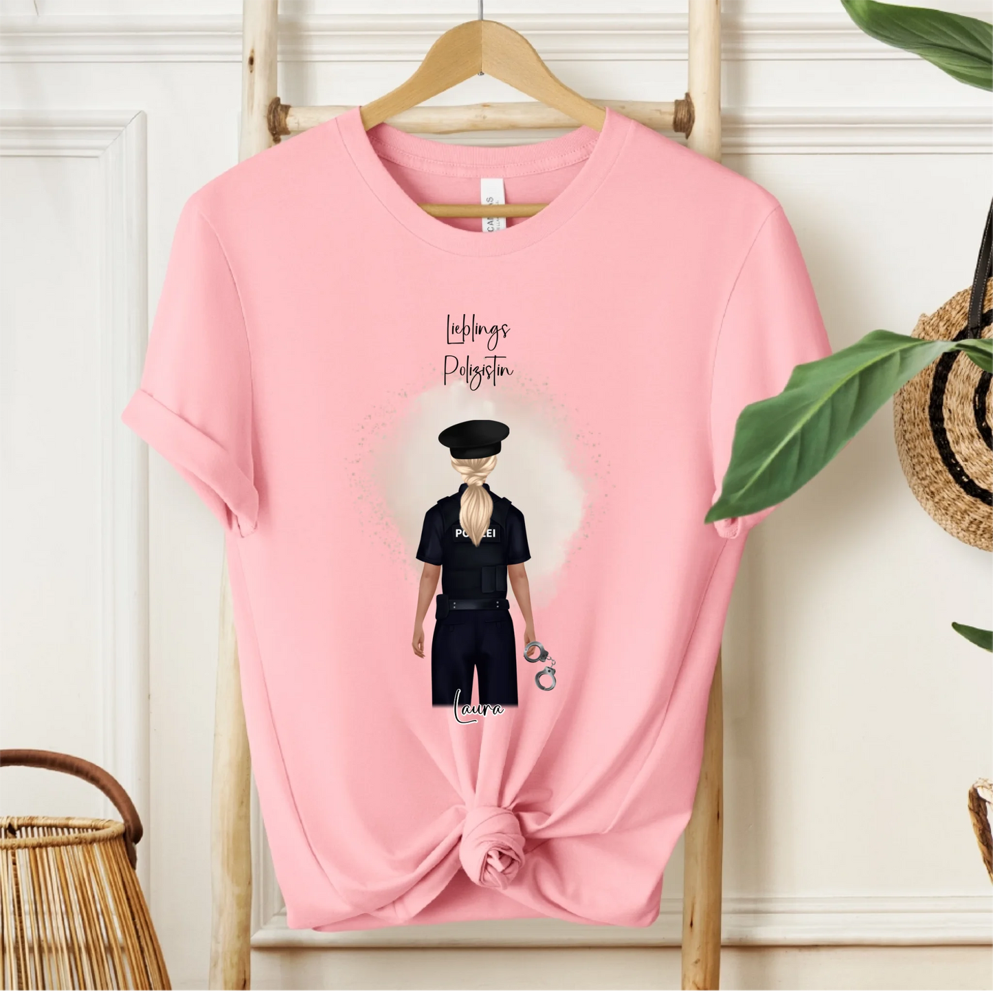 Personalisiertes Polizistin/Polizist T-Shirt