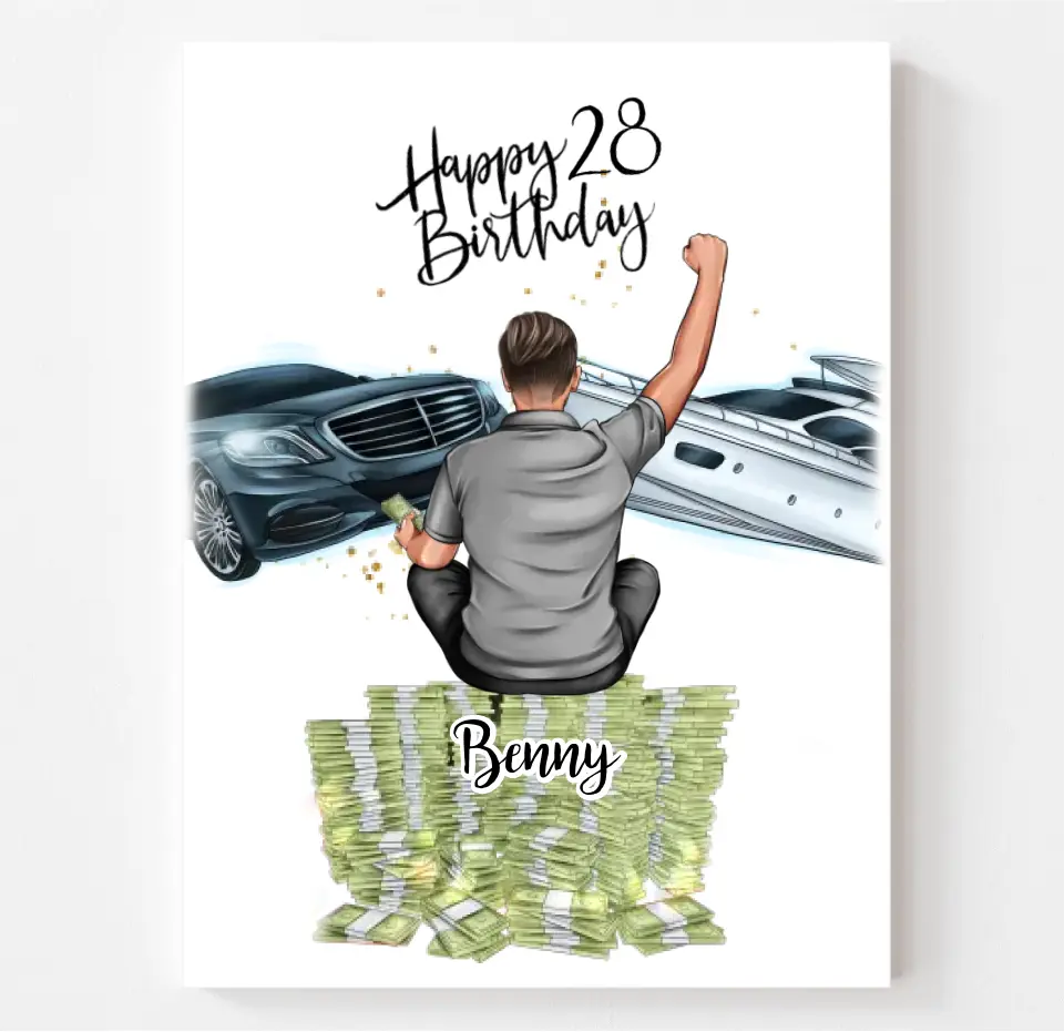 Mann Geburtstag Poster Personalisiert