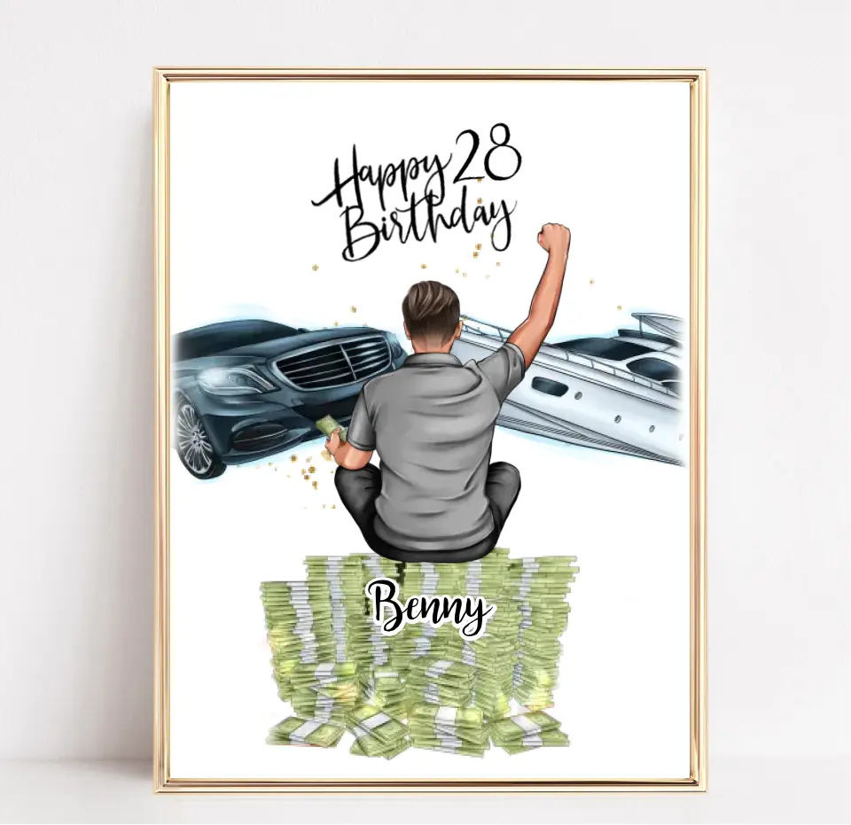 Mann Geburtstag Poster Personalisiert