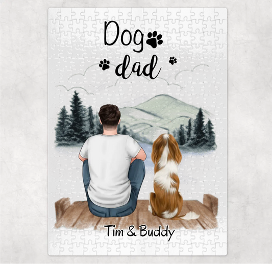 Herrchen und Katze/Hund Puzzle