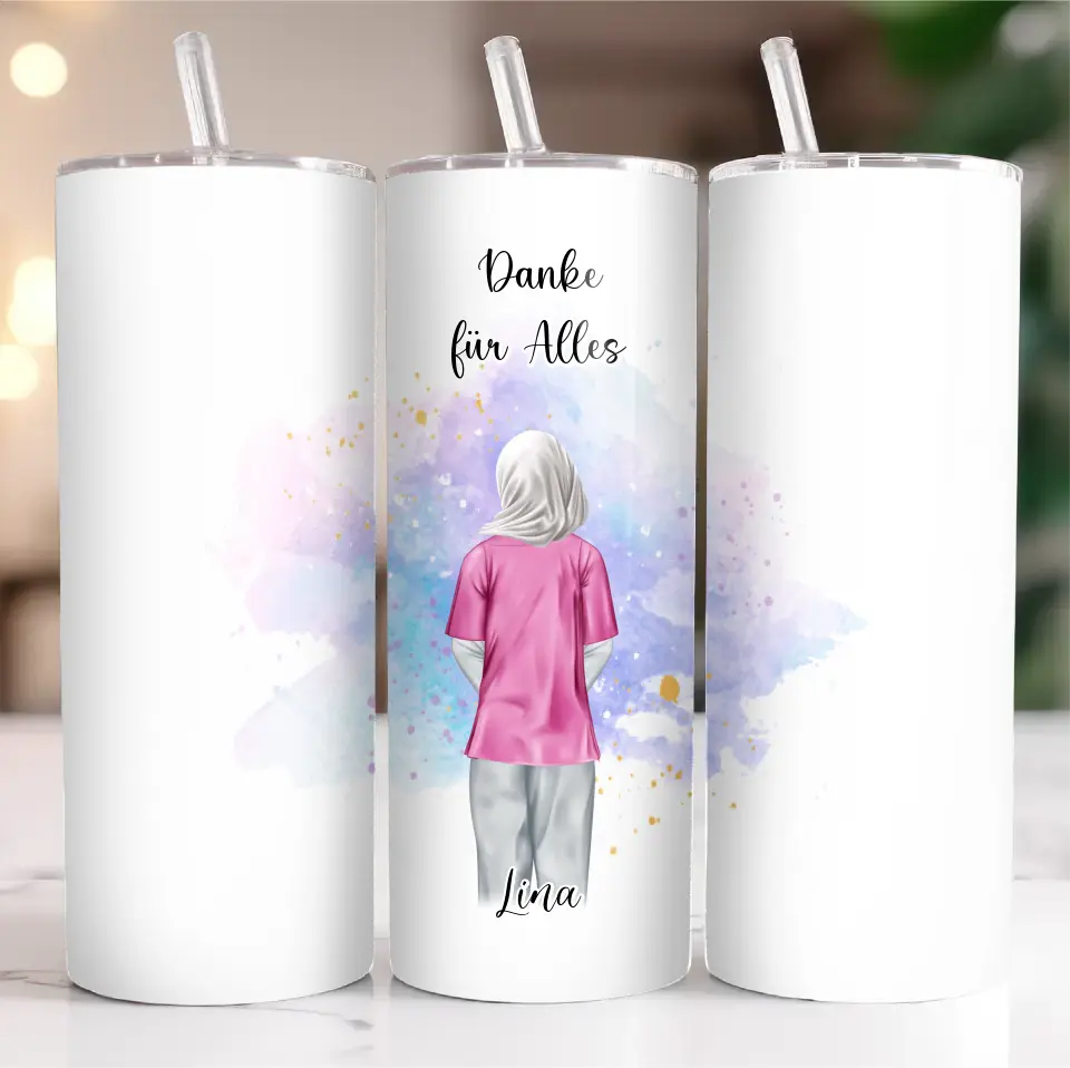 Krankenschwester mit Hijab o. Haare Tasse / Thermobecher