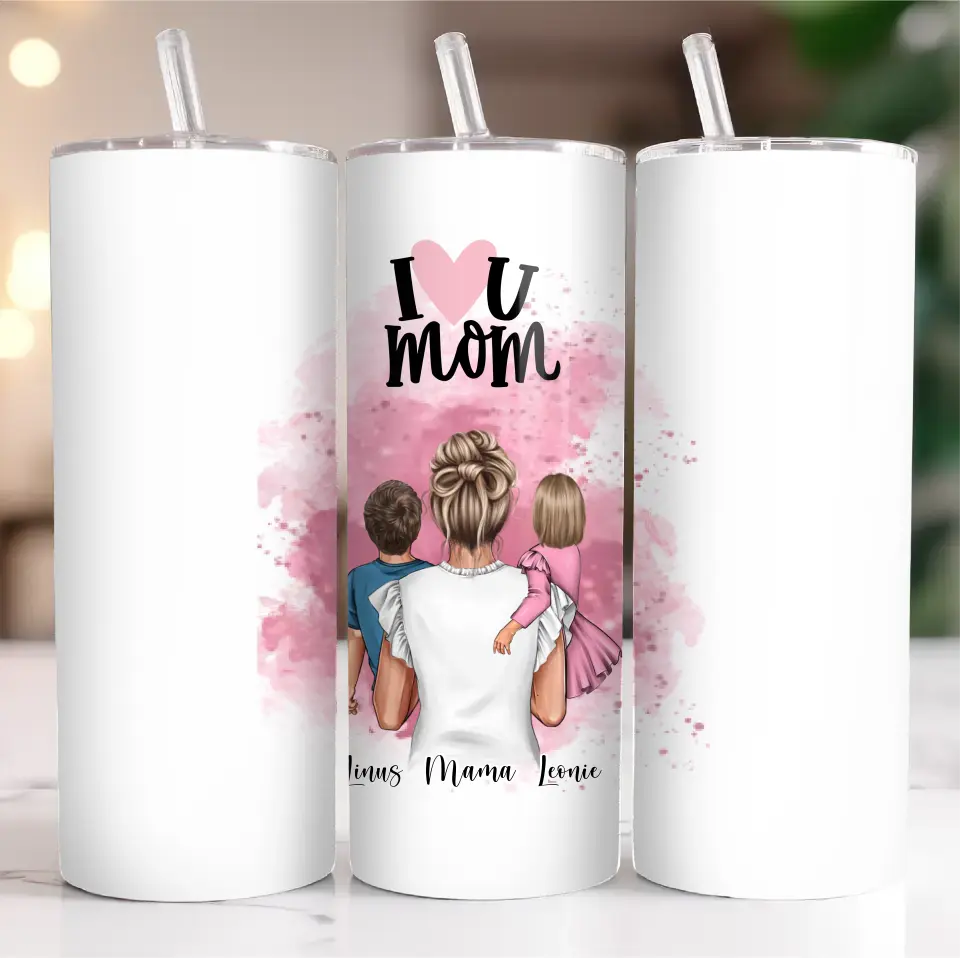 Mama & 1-2 Kinder Tasse / Thermobecher
