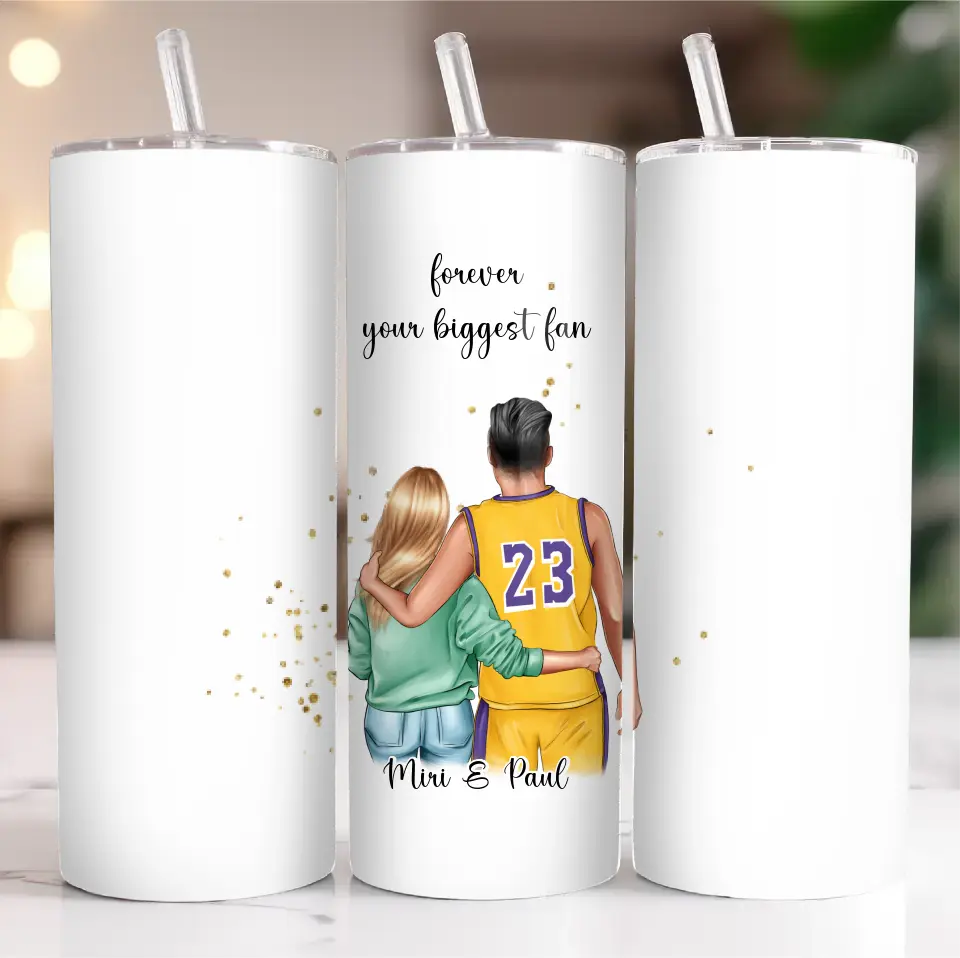 Basketball Paar Personalisiert Tasse / Thermobecher