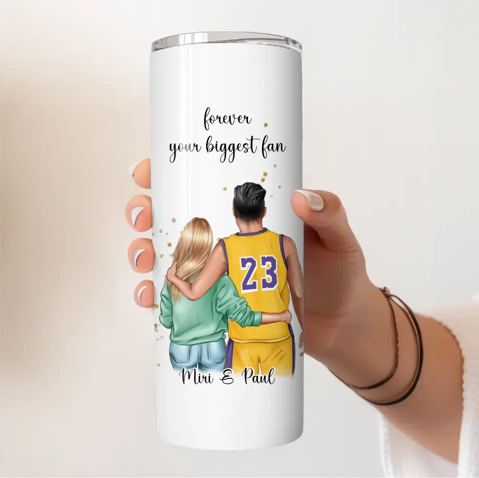 Basketball Paar Personalisiert Tasse / Thermobecher