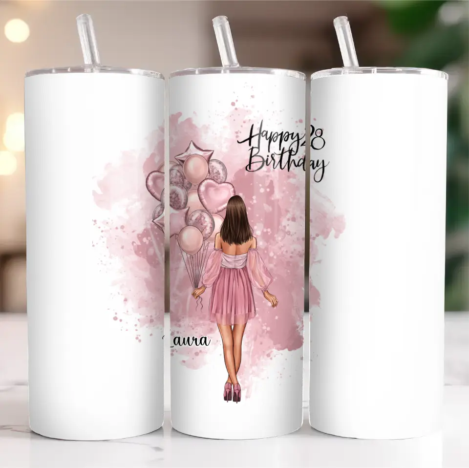 Birthday Girl - #1 Geburtstagsgeschenk Freundin Tasse / Thermobecher