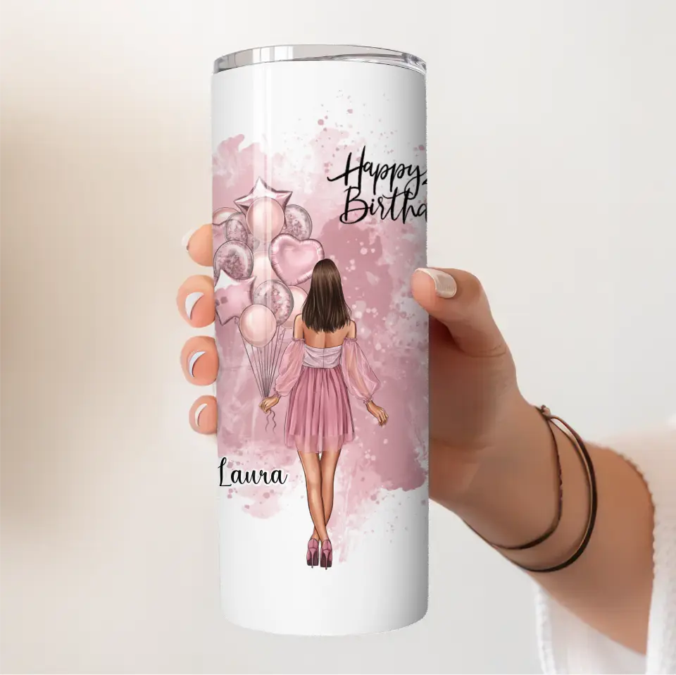 Birthday Girl - #1 Geburtstagsgeschenk Freundin Tasse / Thermobecher
