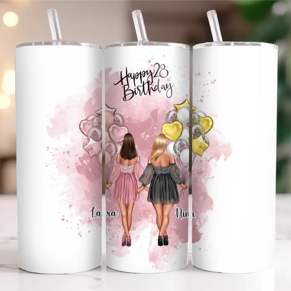 Birthday Freundinnen Personalisiert Tasse / Thermobecher