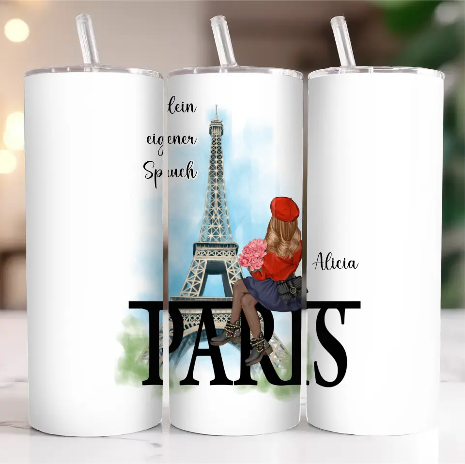 Stadt Liebe - Personalisierte Freundin Tasse / Thermobecher