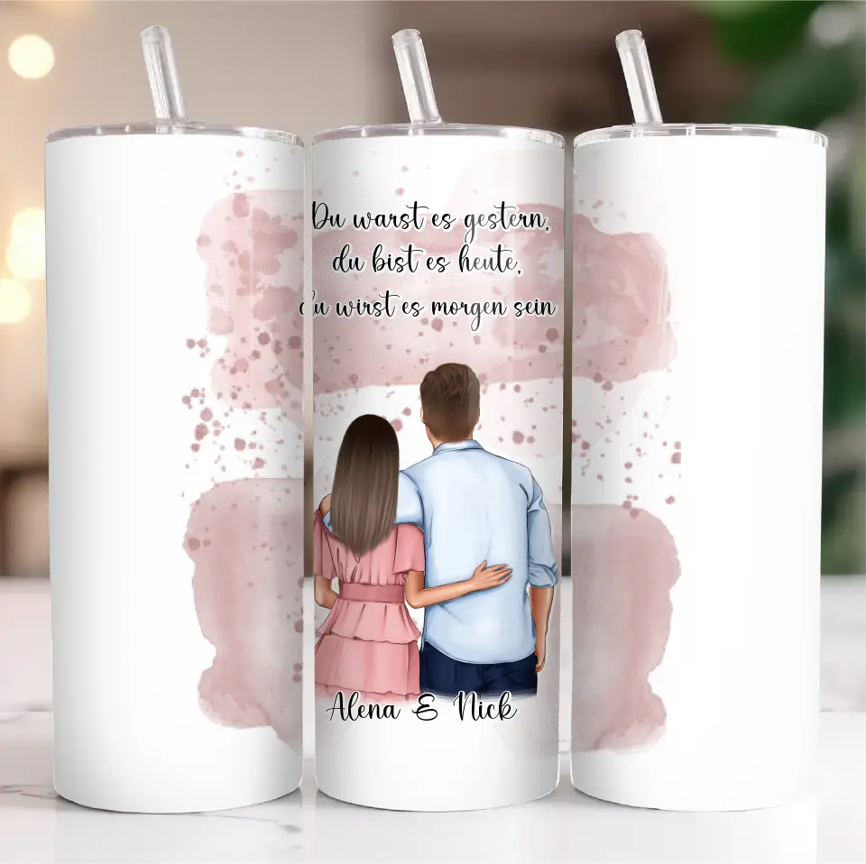 Paar Tasse / Thermobecher - Personalisiert