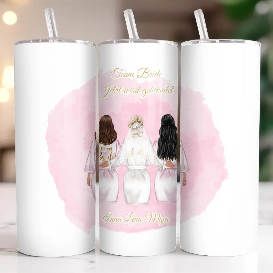 Braut 2-5 Freundinnen Tasse / Thermobecher