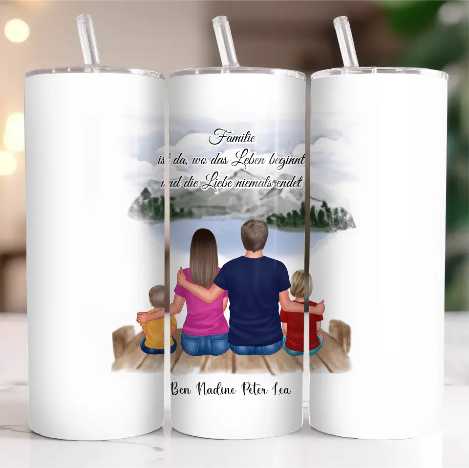 3-4 Personen Familien (+ Haustier) Tasse / Thermobecher