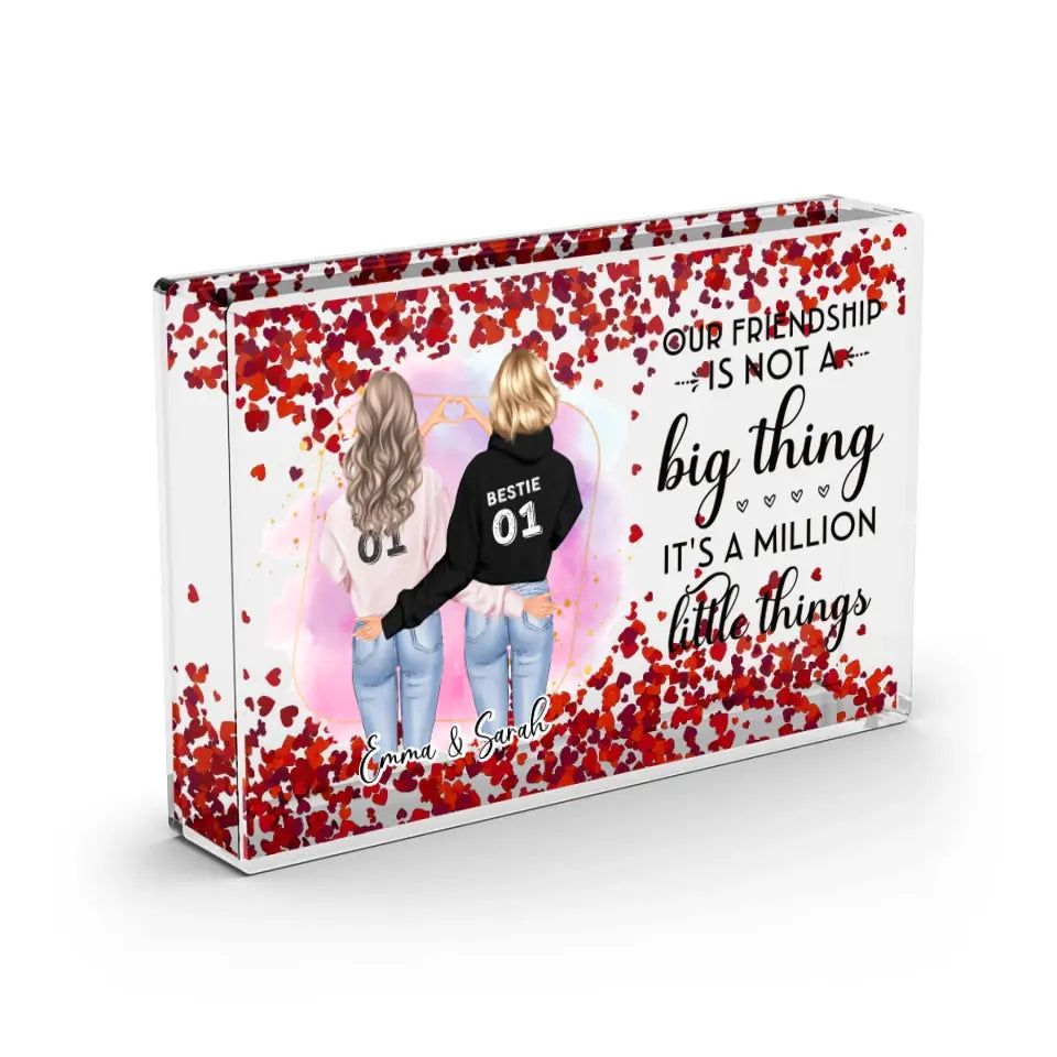 2-3 Beste Freundinnen - Schneekugel Herz Pailletten