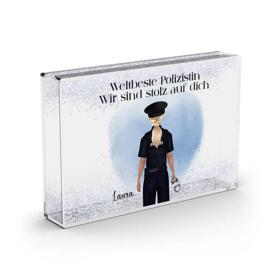 Polizistin/Polizist - Schneekugel Schnee