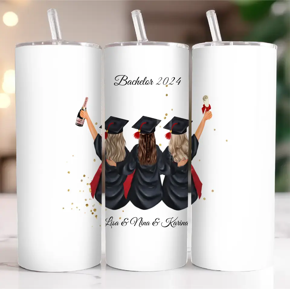 3 Freundinnen Abschluss Tasse / Thermobecher