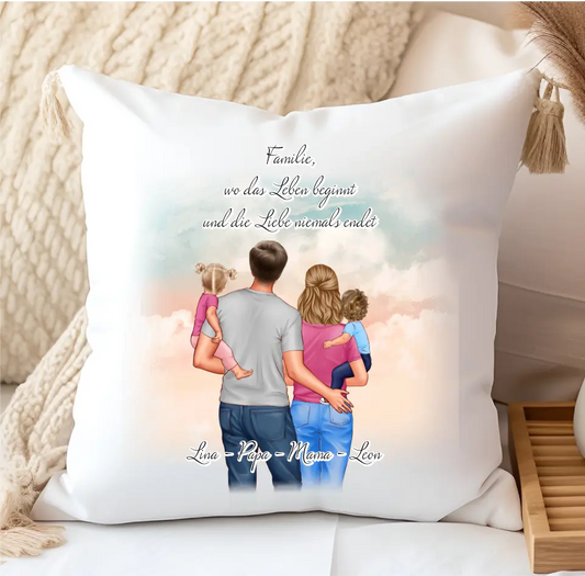 Familie Geschenk Kissen Personalisiert