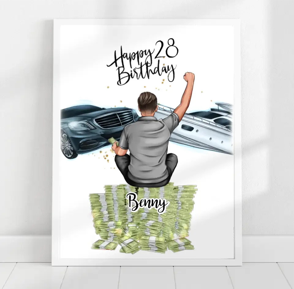 Mann Geburtstag Poster Personalisiert