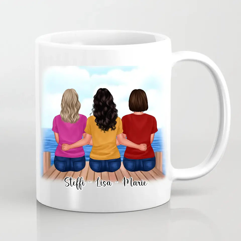 3-5 Freundinnen Tasse / Thermobecher Personalisiert