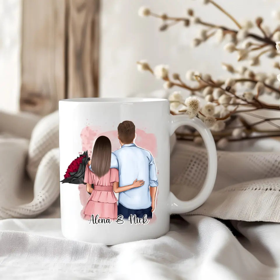 Paar Tasse / Thermobecher - Personalisiert