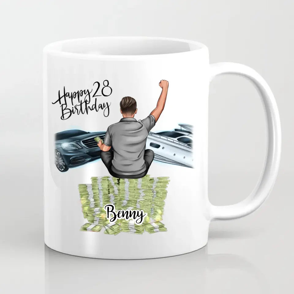 Mann Geburtstag Tasse / Thermobecher Personalisiert