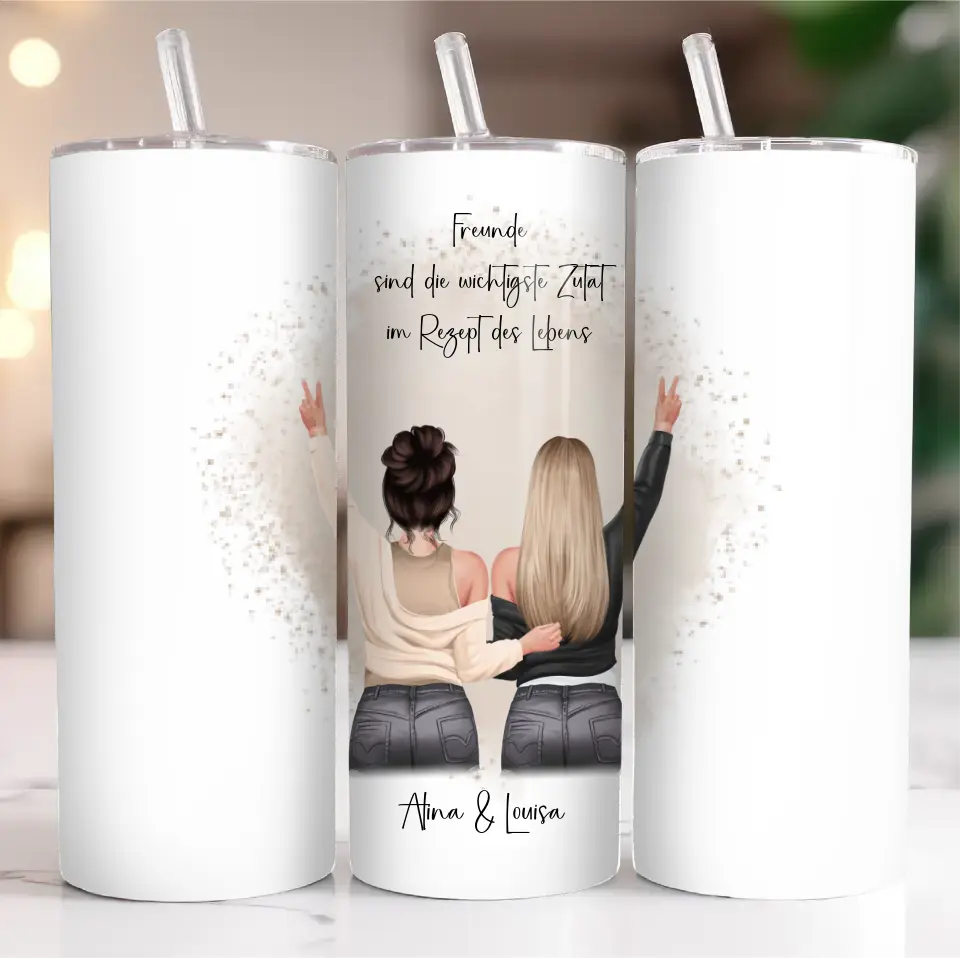 2-3 Freundinnen Tasse / Thermobecher Personalisiert