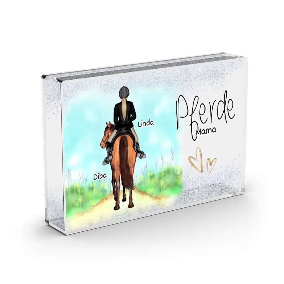 1-2 Pferde - Schneekugel Schnee