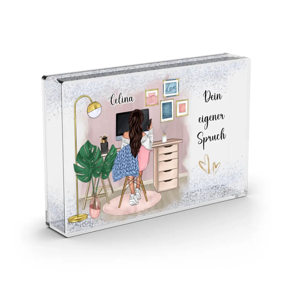 Schreibtisch - Schneekugel Schnee