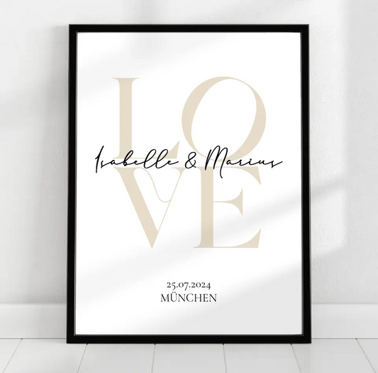 LOVE - Personalisiertes Poster