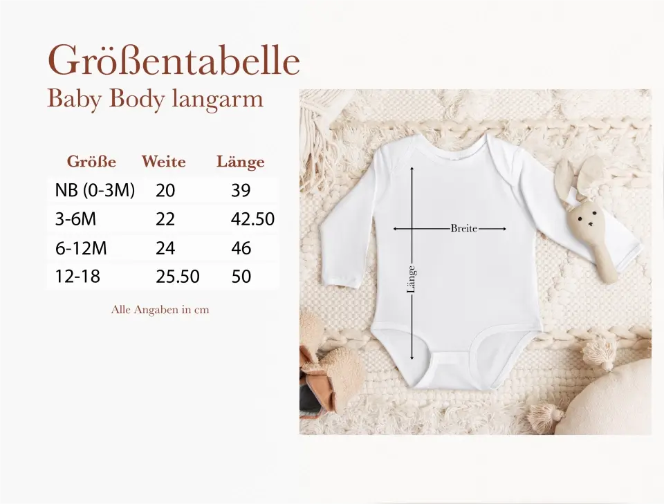 Personalisierter Babybody - kurzarm,langarm,t-shirt