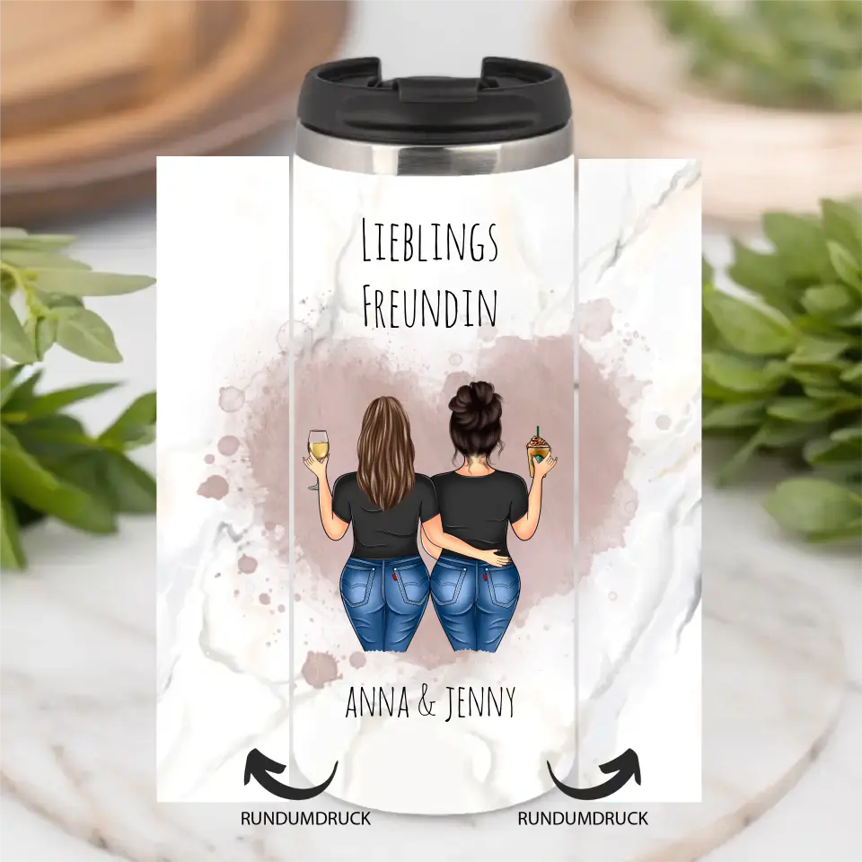 Curvy Freundinnen Tasse / Thermobecher