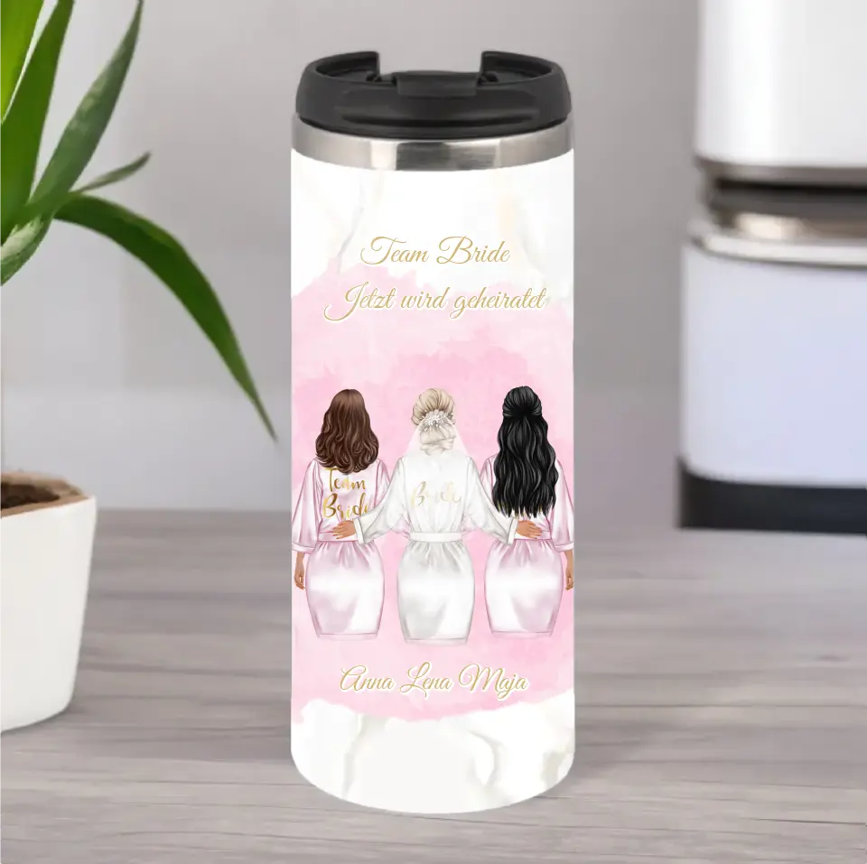 Braut 2-5 Freundinnen Tasse / Thermobecher
