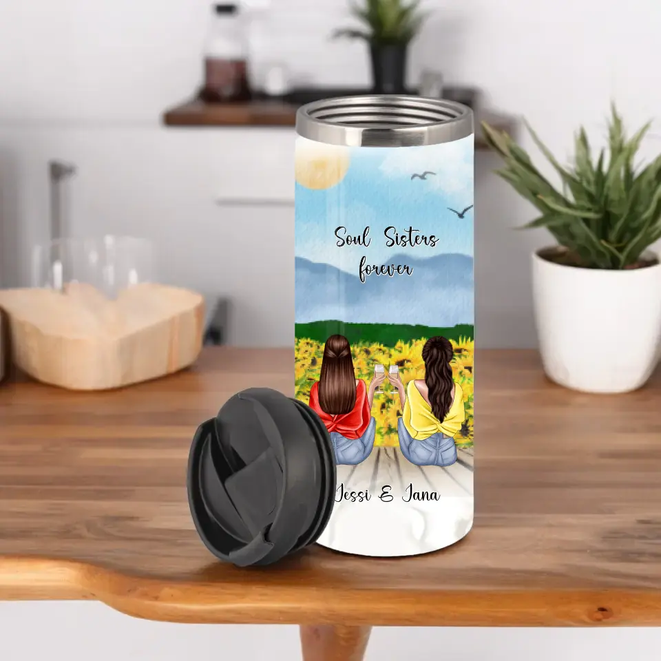 Personalisierte 2-3 Freundinnen Tasse / Thermobecher