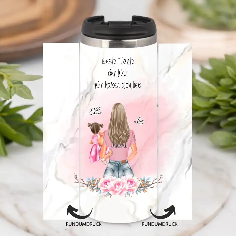 Mama mit Baby Tasse / Thermobecher