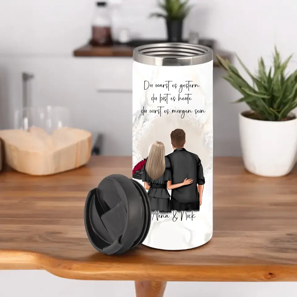 Paar Tasse / Thermobecher - Personalisiert