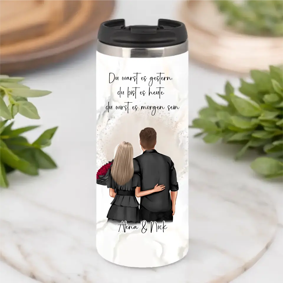 Paar Tasse / Thermobecher - Personalisiert